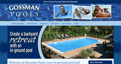 Desktop Screenshot of gossmanpools.com